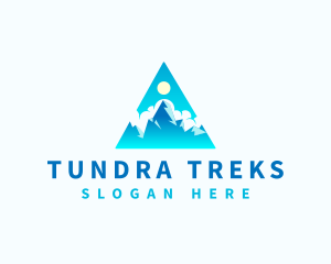 Glacier Mountain Peak logo design