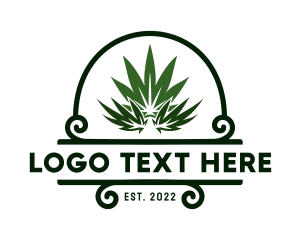 Organic Marijuana Plant logo