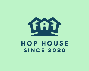 Blue House Neighborhood logo design