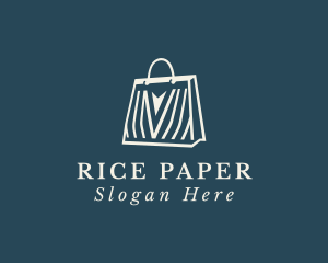 Online Shopping Bag Arrow logo design