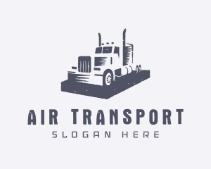 Gray Truck Transportation logo design