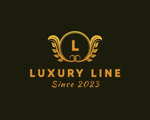 Luxurious Ornamental Leaf Boutique  logo design