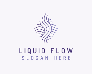 Gradient Fluid Waves logo design