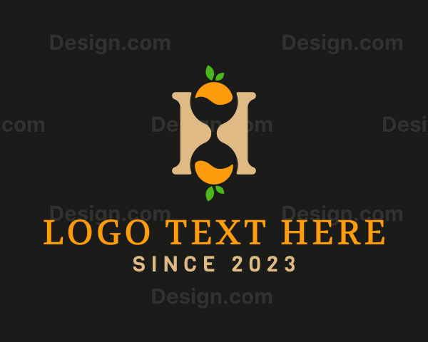 Letter H Hourglass Logo
