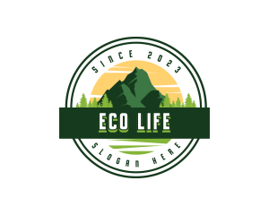 Mountain Peak Nature logo design