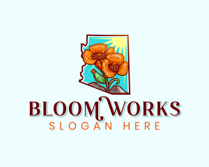 Arizona Lily Flower logo design