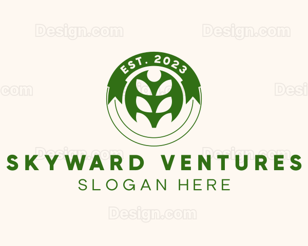 Organic Farming Plant Logo