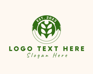 Organic Farming Plant logo