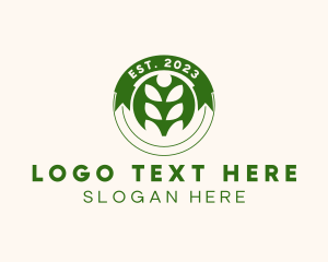 Organic Farming Plant logo