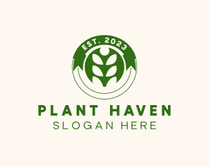 Organic Farming Plant logo design