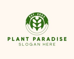 Organic Farming Plant logo design