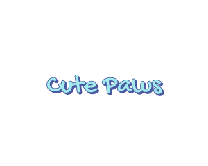 Blue Cute Handwriting logo design