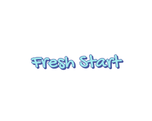 Blue Cute Handwriting logo