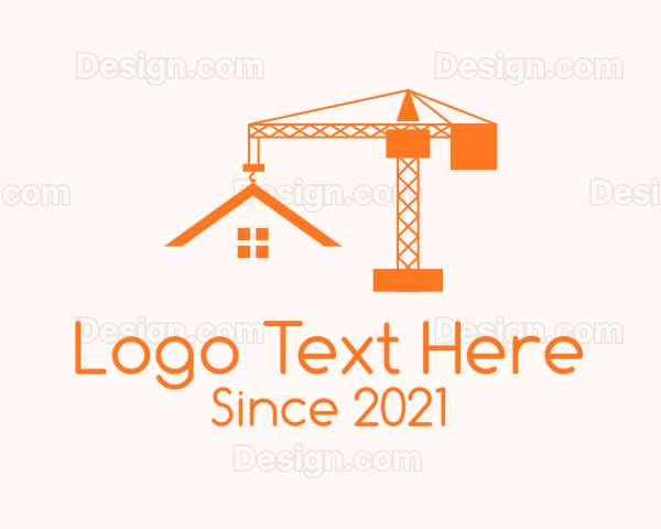 Orange Crane Contractor Logo