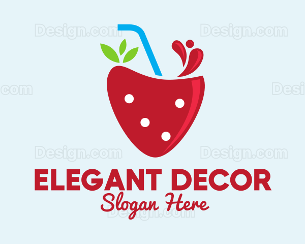 Fresh Strawberry Juice Logo