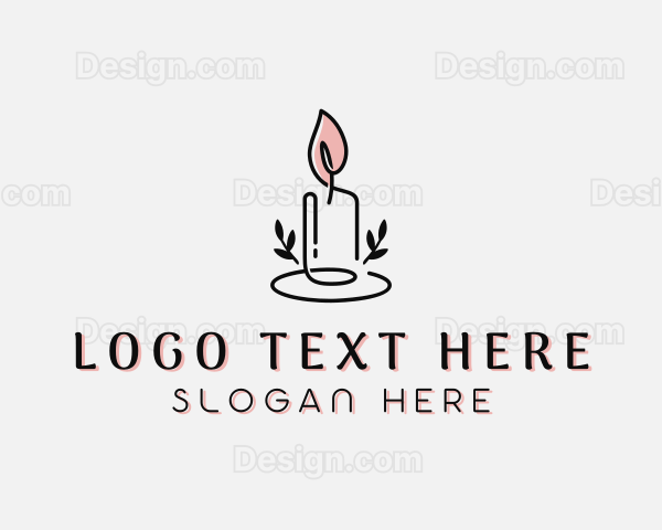 Leaf Candle Decoration Logo