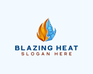 Flame Ice Element logo design