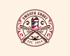 Groomer Barber Razor logo design