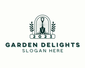 Plant Shovel Gardening logo design