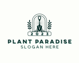 Plant Shovel Gardening logo design