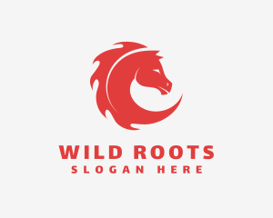 Blaze Wild Horse logo design