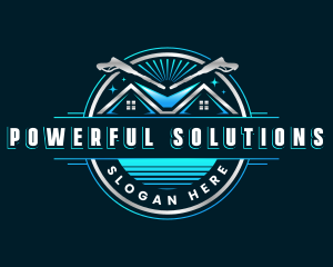 Pressure Wash Cleaning Disinfection logo design