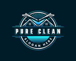 Pressure Wash Cleaning Disinfection logo design