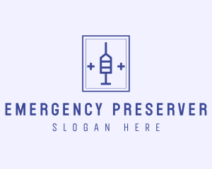 Medical Cross Syringe logo design