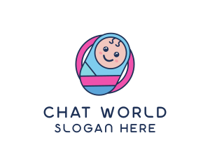 Baby Swaddle Circle logo design