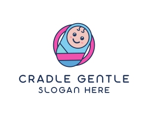 Baby Swaddle Circle logo design