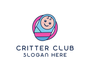 Baby Swaddle Circle logo design