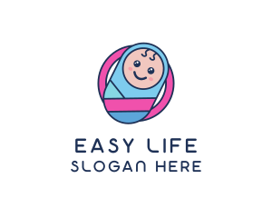 Baby Swaddle Circle logo design