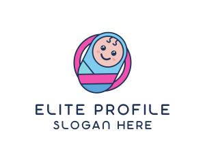 Baby Swaddle Circle logo design