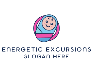 Baby Swaddle Circle logo design