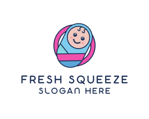 Baby Swaddle Circle logo design