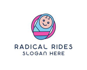 Baby Swaddle Circle logo design