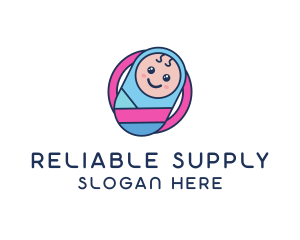 Baby Swaddle Circle logo design