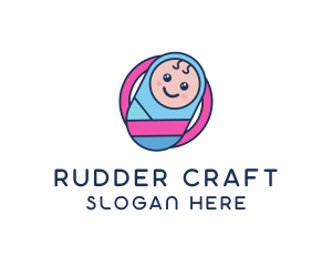 Baby Swaddle Circle logo design