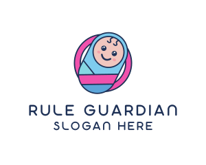 Baby Swaddle Circle logo design