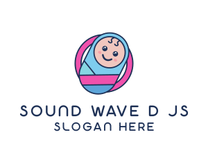 Baby Swaddle Circle logo design