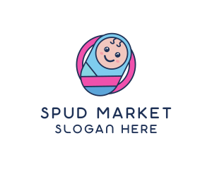 Baby Swaddle Circle logo design