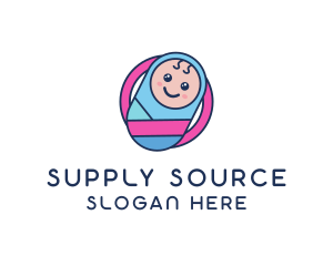 Baby Swaddle Circle logo design