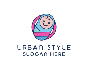 Baby Swaddle Circle logo design