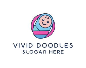 Baby Swaddle Circle logo design