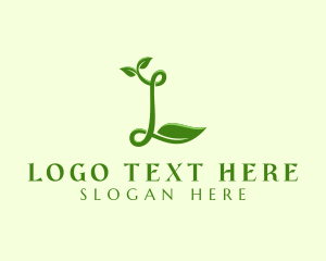 Natural Leaf Letter L Logo