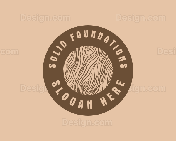 Timber Woodgrain Craft Logo