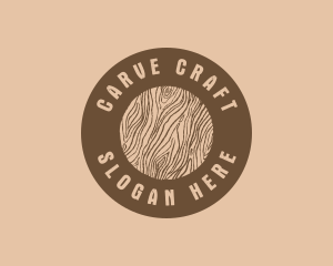 Timber Woodgrain Craft logo design