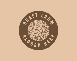 Timber Woodgrain Craft logo design