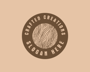 Timber Woodgrain Craft logo design