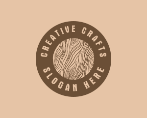 Timber Woodgrain Craft logo design